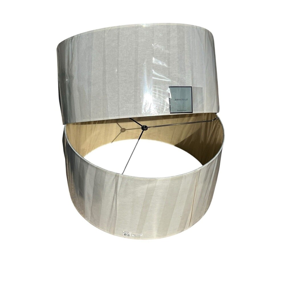 Restoration Hardware Off White French Drum Large Round Lamp Shade 6860-0141
